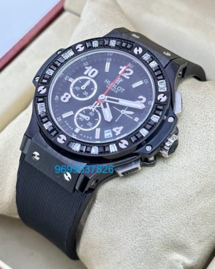 Hublot Big Bang Stone Bezel Full Black Ladies Watch
