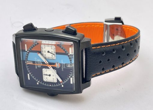 Tag Heuer Monaco Gulf Special Edition Full Black Watch - Image 5