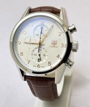 Tag Heuer Carrera Calibre 1887 Chronograph Leather Strap Watch - Image 2