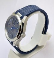 OMEGA SEAMASTER AQUA TERRA GREY BLUE RUBBER STRAP LIMITED EDITION SWISS AUTOMATIC WATCH - Image 3