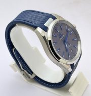 OMEGA SEAMASTER AQUA TERRA GREY BLUE RUBBER STRAP LIMITED EDITION SWISS AUTOMATIC WATCH - Image 4