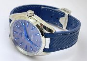 OMEGA SEAMASTER AQUA TERRA GREY BLUE RUBBER STRAP LIMITED EDITION SWISS AUTOMATIC WATCH - Image 5