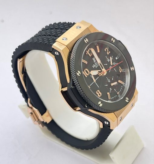 Hublot Big Bang Ceramic Bezel Rose Gold ETA 7750 Valjoux Movement Automatic Watch - Image 4