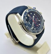 Omega Seamaster Diver 34th America Cup Chronograph Blue Rubber Strap Watch - Image 4