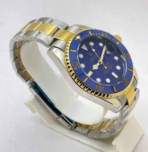 Rolex Submariner Blue Dual Tone Swiss Automatic Watch - Image 4