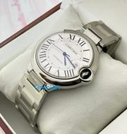 Cartier Ballon Bleu de Steel Swiss ETA Valjoux 7750 Movement Watch