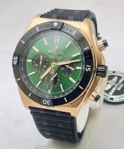 Breitling Chronomat B01 42 Green Dial Black Rubber Strap Watch - Image 2