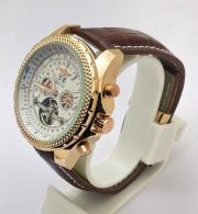 Breitling Bentley White Swiss Automatic Tourbillon Leather Strap Watch - Image 3