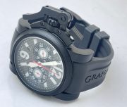 Graham Oversize Black Rubber Strap Watch - Image 5
