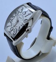 Franck Muller Crazy Hours White Leather Strap Swiss Automatic Watch - Image 3