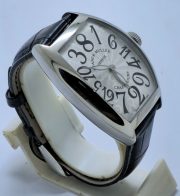 Franck Muller Crazy Hours White Leather Strap Swiss Automatic Watch - Image 4