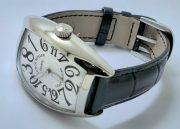 Franck Muller Crazy Hours White Leather Strap Swiss Automatic Watch - Image 5
