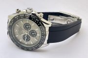 Rolex Daytona Grey Dial Black Rubber Strap Swiss Automatic Watch - Image 5