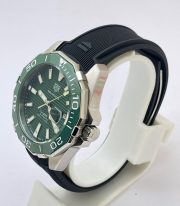 Tag Heuer Aquaracer Green Calibre 5 Black Rubber Strap Swiss Automatic Watch - Image 3