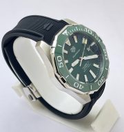 Tag Heuer Aquaracer Green Calibre 5 Black Rubber Strap Swiss Automatic Watch - Image 4