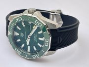 Tag Heuer Aquaracer Green Calibre 5 Black Rubber Strap Swiss Automatic Watch - Image 5