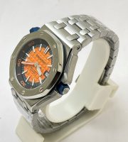 Audemars Piguet Diver Steel Bracelet Orange Swiss Automatic Watch - Image 3