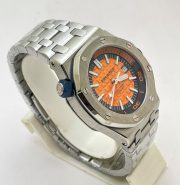 Audemars Piguet Diver Steel Bracelet Orange Swiss Automatic Watch - Image 4
