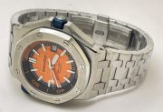 Audemars Piguet Diver Steel Bracelet Orange Swiss Automatic Watch - Image 5