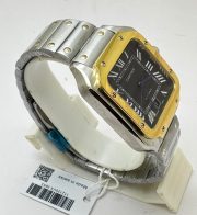 Cartier Santos 100 Dual Tone Black Swiss Automatic Watch - Image 4