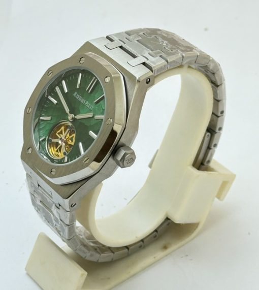 Audemars Piguet Royal Oak Tourbillon Dimpled Dial Green Swiss Automatic Watch - Image 3