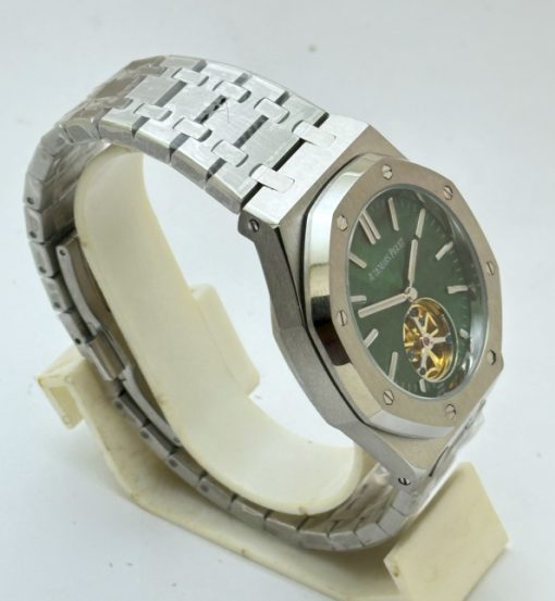 Audemars Piguet Royal Oak Tourbillon Dimpled Dial Green Swiss Automatic Watch - Image 4