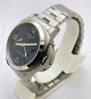 Panerai GMT Blue Steel Bracelet Swiss Automatic Watch - Image 3
