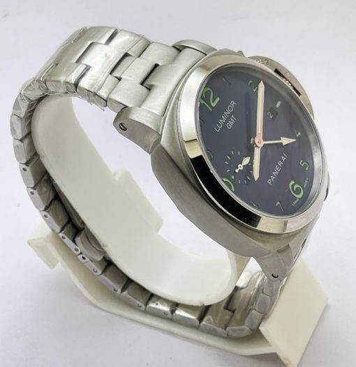 Panerai GMT Blue Steel Bracelet Swiss Automatic Watch - Image 4