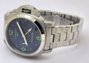 Panerai GMT Blue Steel Bracelet Swiss Automatic Watch - Image 5