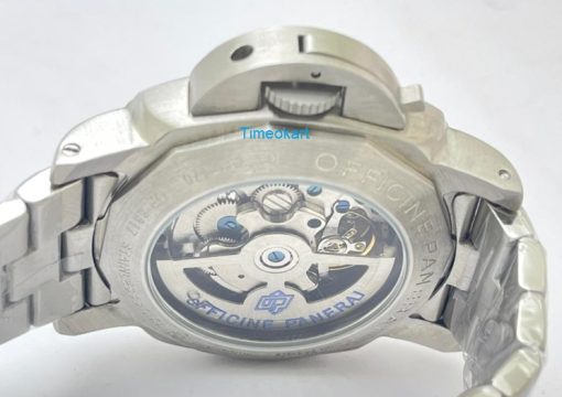 Panerai GMT Blue Steel Bracelet Swiss Automatic Watch - Image 7