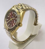 Rolex Day-Date Red Golden Swiss Automatic Watch - Image 3