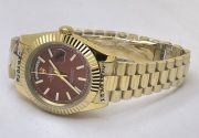 Rolex Day-Date Red Golden Swiss Automatic Watch - Image 5
