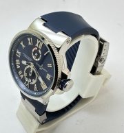 Ulysse Nardin Maxi Marine Steel Blue Rubber Strap Swiss Automatic Watch - Image 3