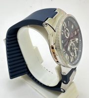 Ulysse Nardin Maxi Marine Steel Blue Rubber Strap Swiss Automatic Watch - Image 4