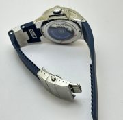Ulysse Nardin Maxi Marine Steel Blue Rubber Strap Swiss Automatic Watch - Image 6