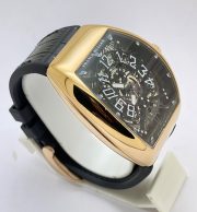 Franck Muller Yachting Anchor Rose Gold Black Strap Swiss Automatic Watch - Image 4