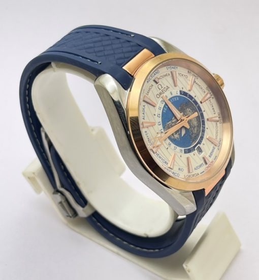 OMEGA SEAMASTER AQUA TERA WORLD TIME SWISS AUTOMATIC WATCH - Image 4