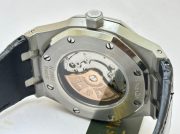 Audemars Piguet Royal Oak Steel Black Leather Strap Swiss Automatic Watch - Image 7
