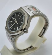 Audemars Piguet Royal Oak Jumbo Black Steel Swiss Automatic Watch - Image 3