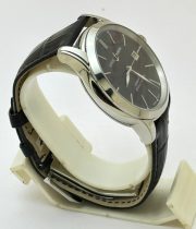 Ulysse Nardin Classico Steel Black Leather Strap Swiss Automatic Watch - Image 4