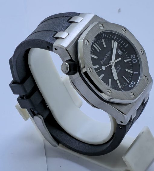 Audemars Piguet Diver Black Rubber Strap Swiss Automatic Watch - Image 4