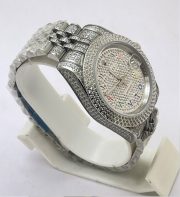 Rolex Day-Date Diamond Steel Swiss ETA 7750 Valjoux Automatic Movement Watch - Image 5