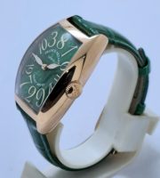 Franck Muller Crazy Hours Green Leather Strap Swiss Automatic Watch - Image 4