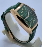 Franck Muller Crazy Hours Green Leather Strap Swiss Automatic Watch - Image 5