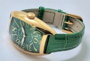 Franck Muller Crazy Hours Green Leather Strap Swiss Automatic Watch - Image 6