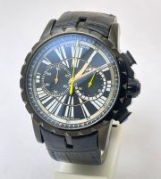 Roger Dubuis Excalibur Chronograph Leather Strap Watch - Image 2