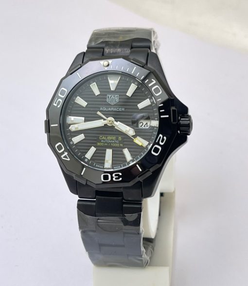 TAG Heuer Aquaracer Calibre 5 Full Black Swiss Automatic Watch - Image 2