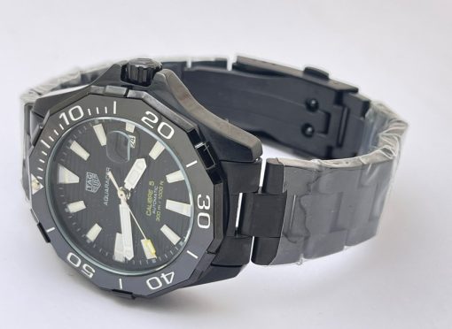 TAG Heuer Aquaracer Calibre 5 Full Black Swiss Automatic Watch - Image 5