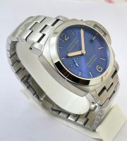 Panerai Marina Blue Steel Bracelet Swiss ETA Automatic Watch - Image 4