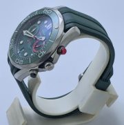 Omega Seamaster 300 Diver Green Chronograph Rubber Strap Watch - Image 3